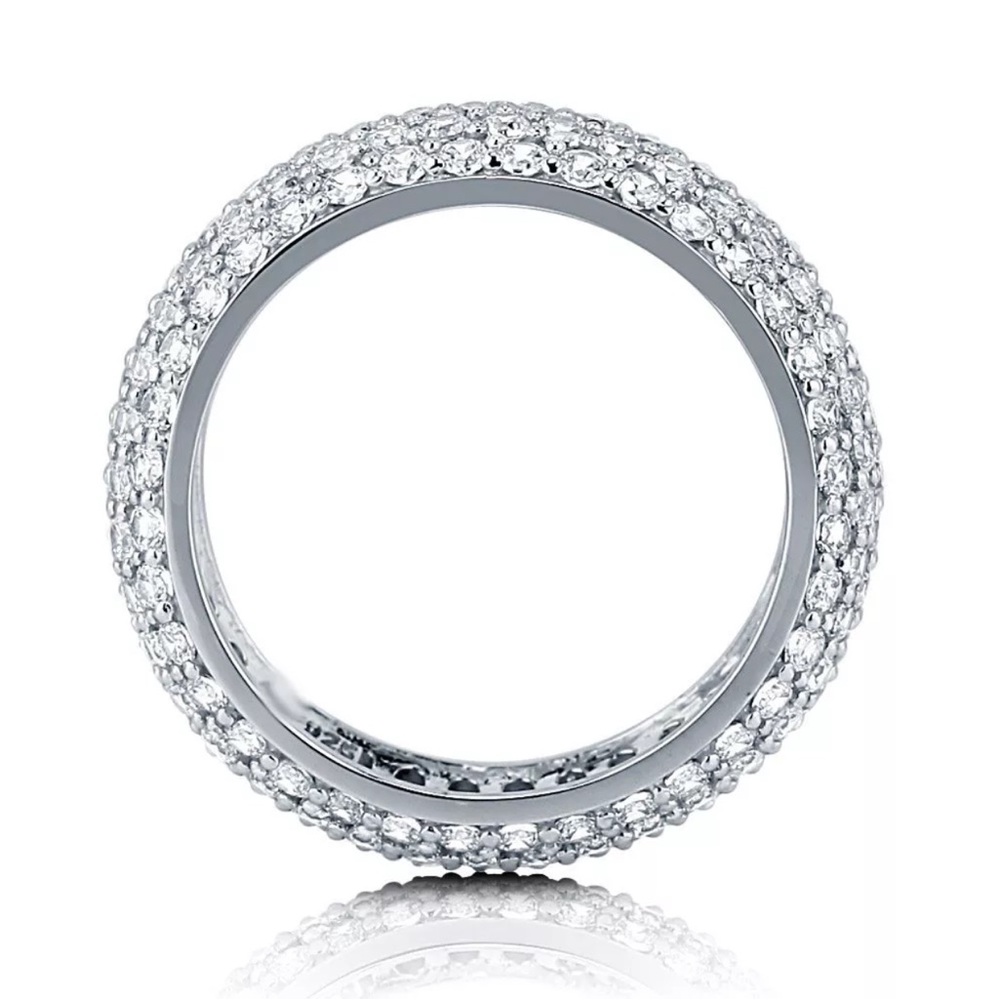 STERLING SILVER/CZ RING SIZE 7 - Picture 3 of 6